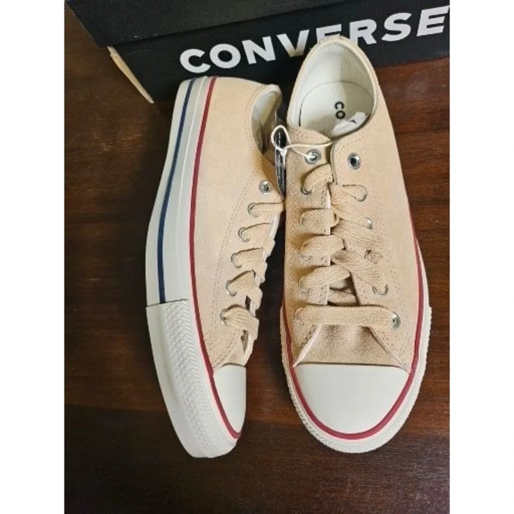 Converse CTAS Ox Sneakers Mens 8 Woman 10 Coastal Dune Suede Low Top A14811C - Picture 7 of 8
